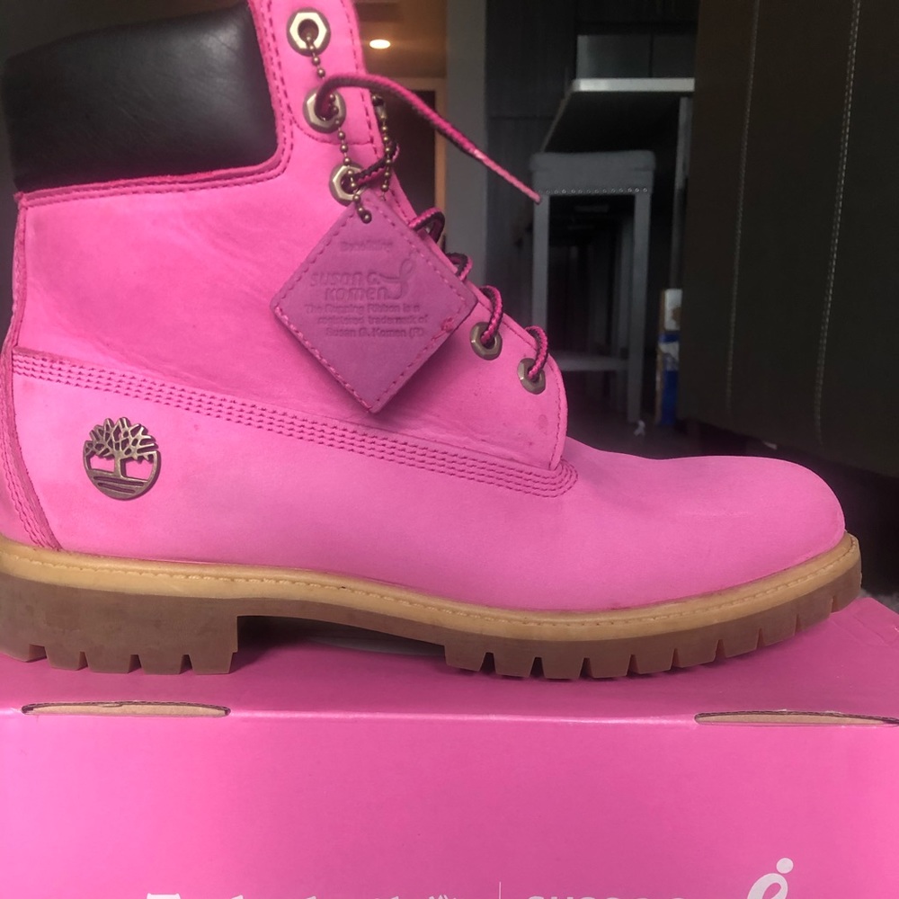 Men’s Breast Cancer Awareness Timbaland Boots